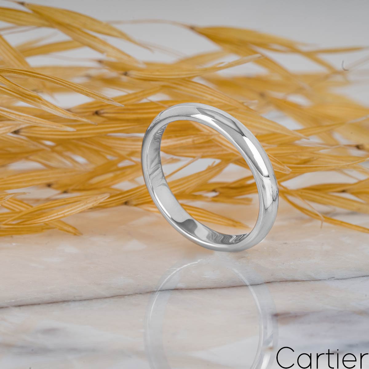 Cartier Platinum 1895 Wedding Ring B4036700