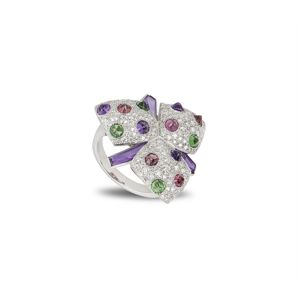 Cartier White Gold Caresse D'orchidées Ring