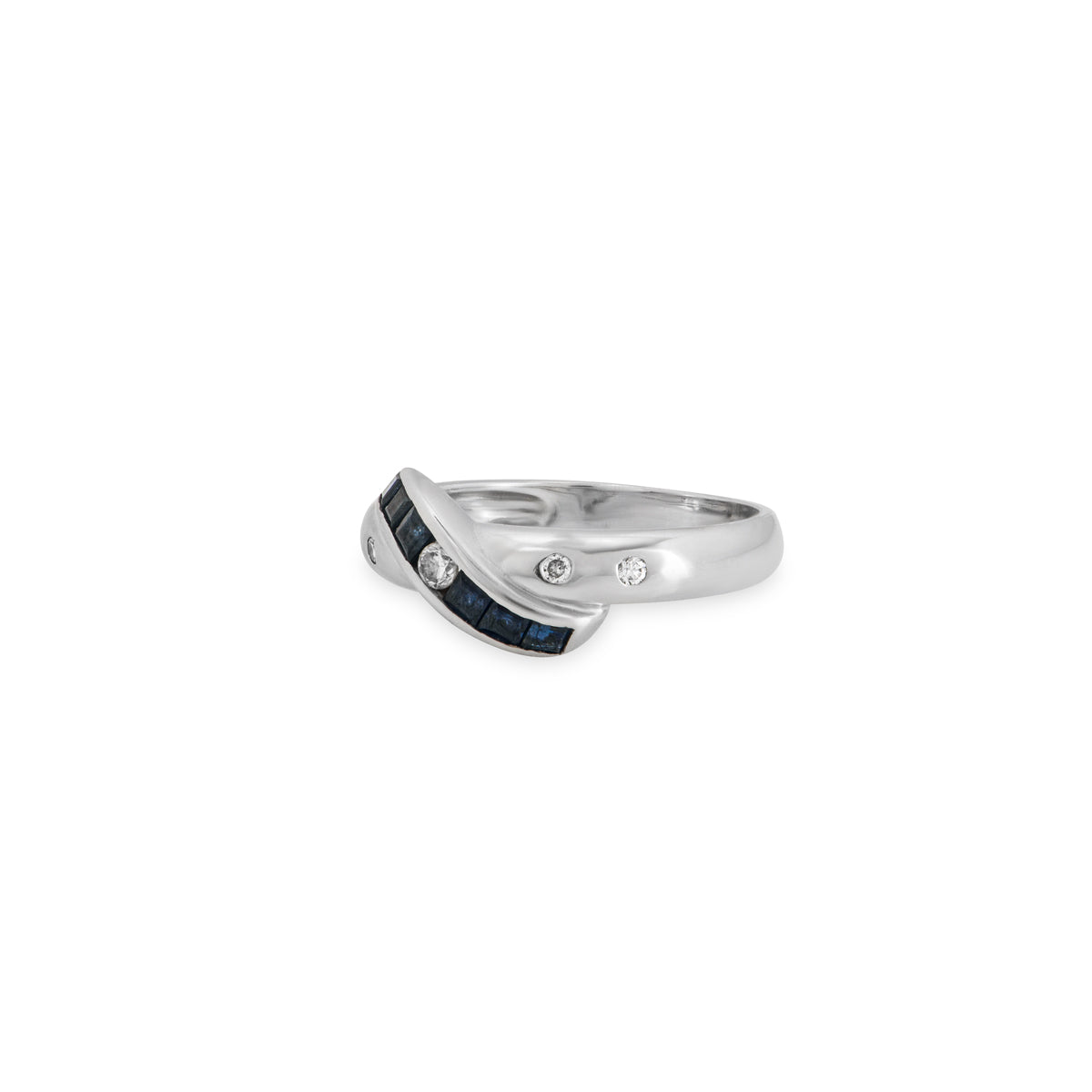 White Gold Sapphire & Diamond Dress Ring