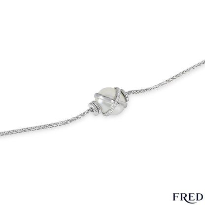 Fred Platinum Pearl & Diamond Bracelet 6B0180