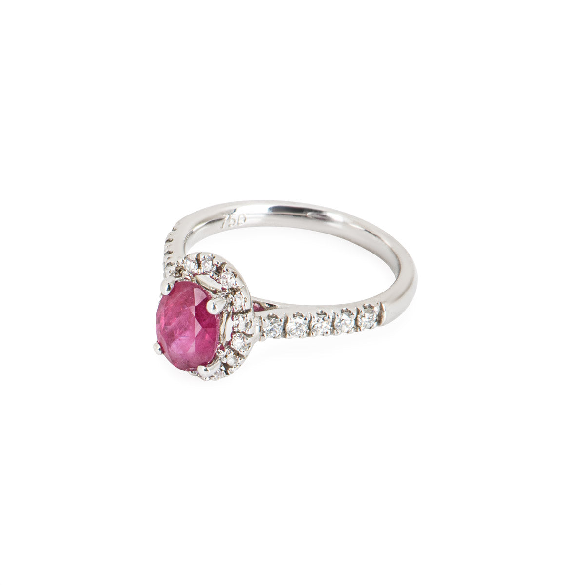 White Gold Ruby & Diamond Ring 1.53CT