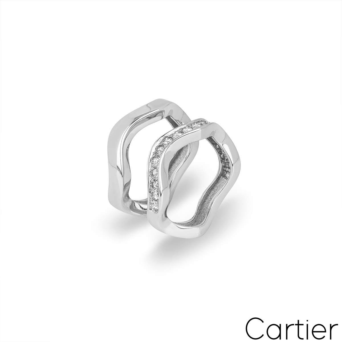 Cartier White Gold Diamond Stacker Rings