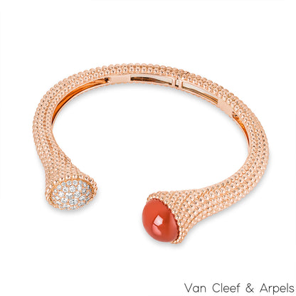 Van Cleef & Arpels Rose Gold Perlée Couleurs Small Bracelet VCARP27400