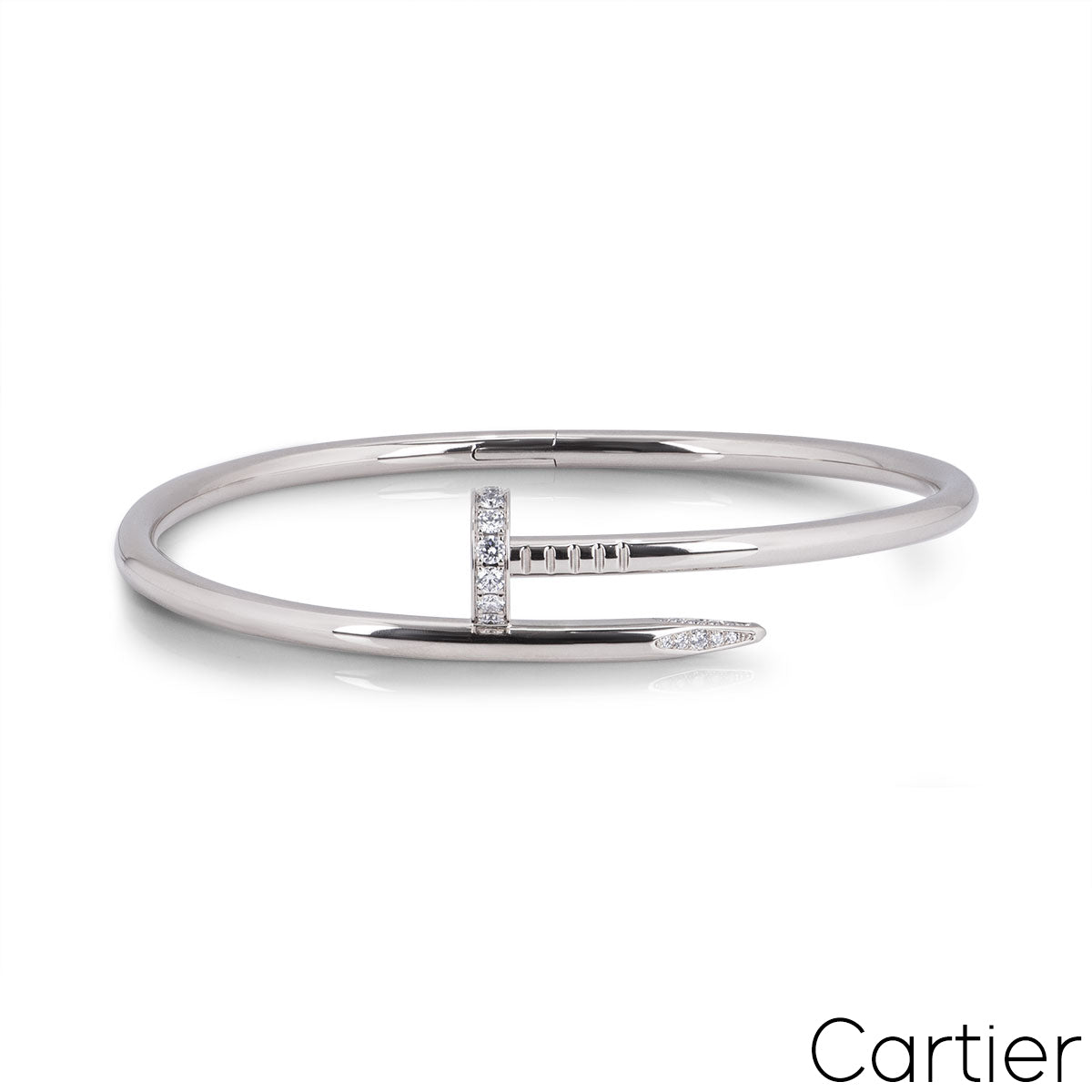 Cartier White Gold Diamond Juste Un Clou Bracelet Size 20 B6048720