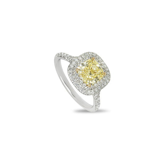 Tiffany & Co. Soleste Fancy Intense Yellow Diamond Ring 1.63CT