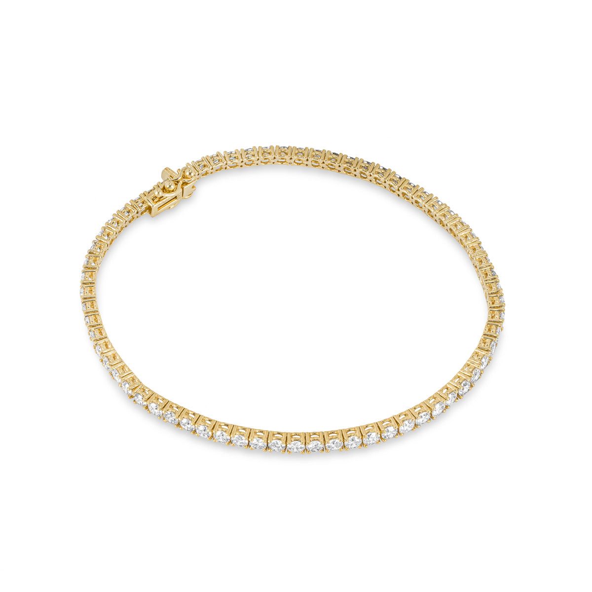 Yellow Gold Diamond Tennis Bracelet 4.27CT Tdw