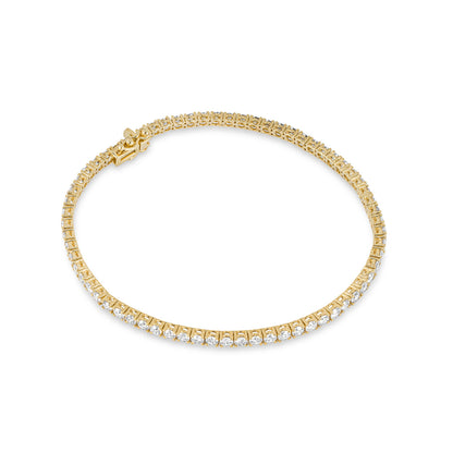 Yellow Gold Diamond Tennis Bracelet 4.27CT Tdw