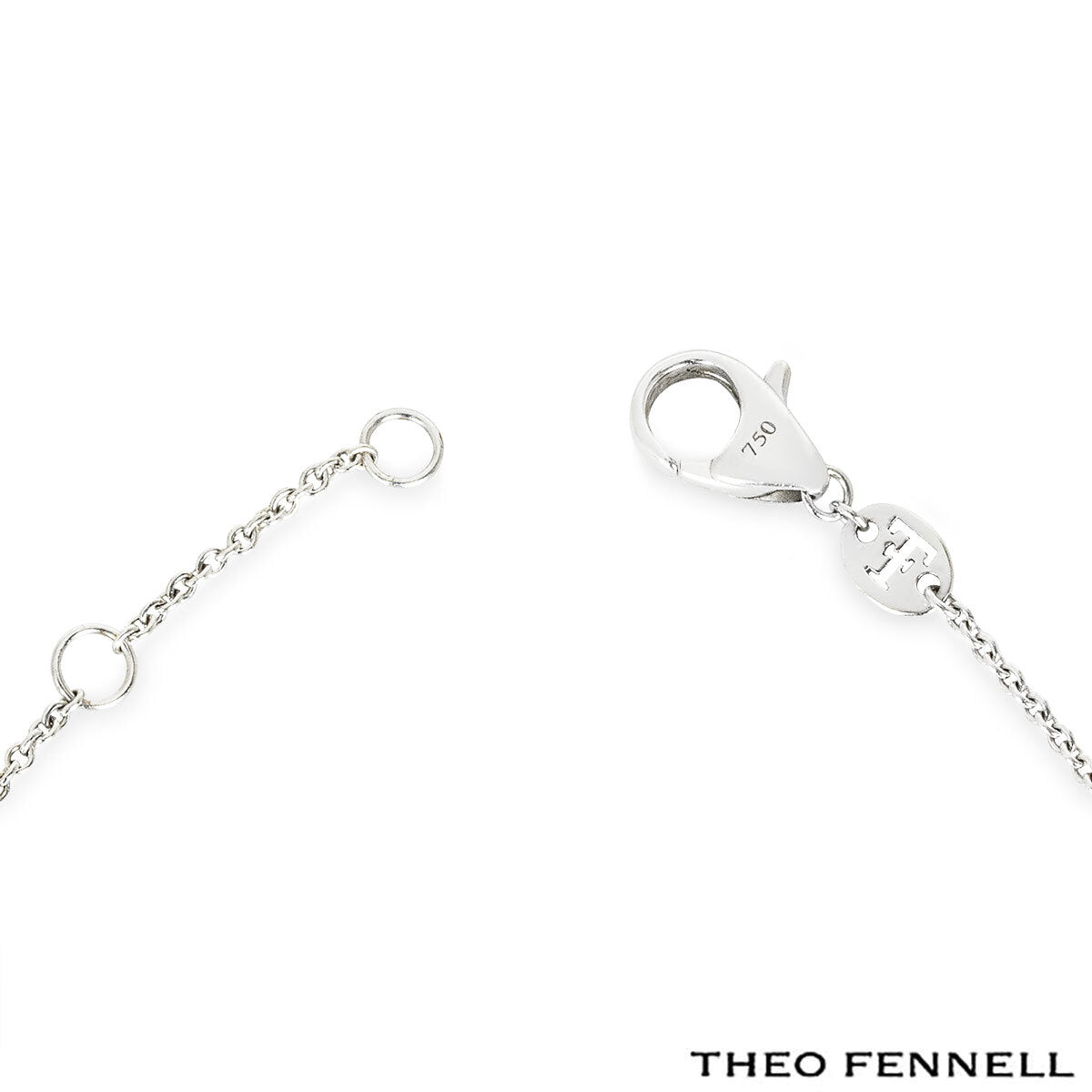 Theo Fennell White Gold Diamond Cross Bracelet 0.45CT Tdw