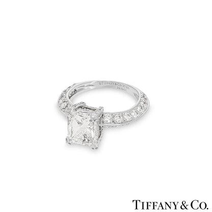 Tiffany & Co. Platinum Radiant Cut Diamond Ring 2.01CT G/if