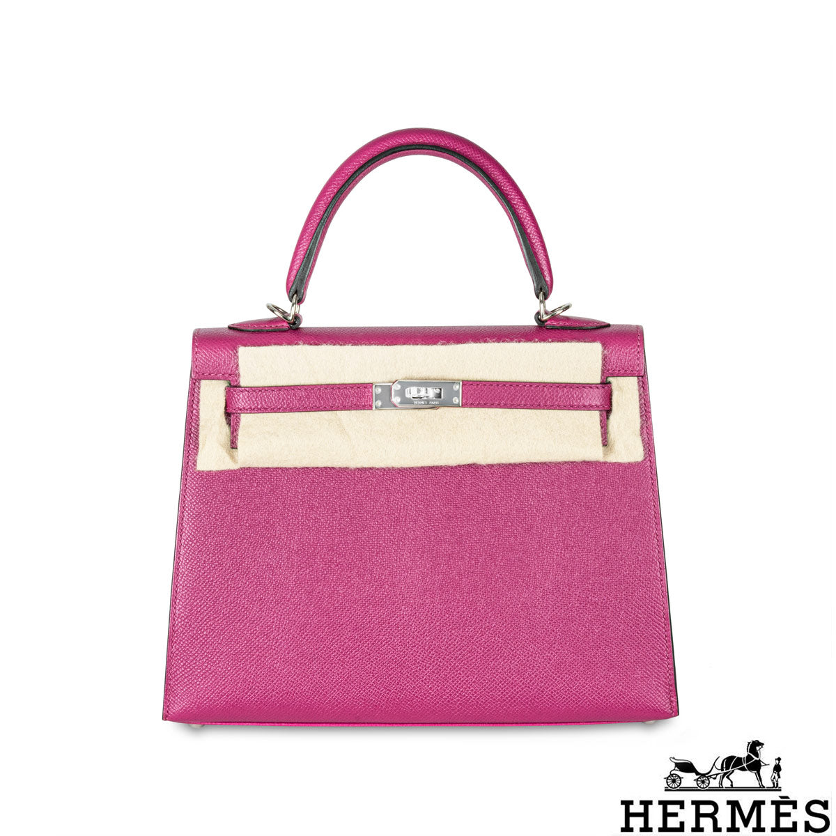 Hermés Kelly Sellier 25CM Rose Pourpre Epsom Phw