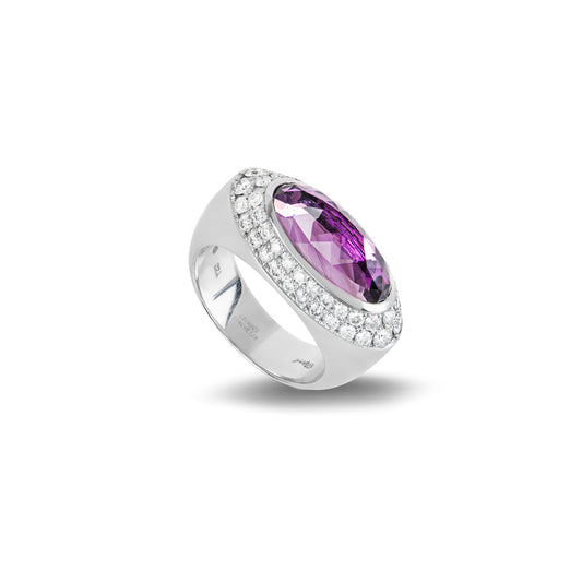 Chopard White Gold Amethyst & Diamond Ring 82/3839-1110