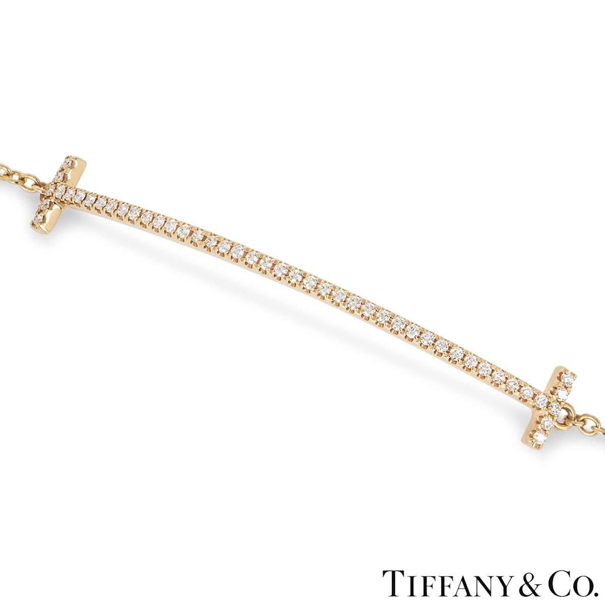 Tiffany & Co. Rose Gold Tiffany T Diamond Bracelet