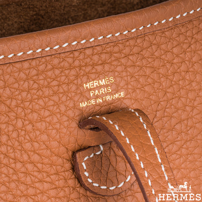 Hermès Mini Evelyne 16CM Gold Amazone Taurillon Clemence Ghw