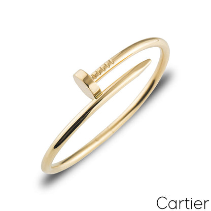 Cartier Yellow Gold Plain Just Un Clou Bracelet Size 19 B6048219