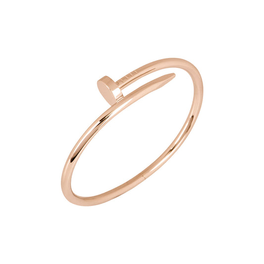 Cartier Rose Gold Plain Juste Un Clou Bracelet Size 19 B6048119