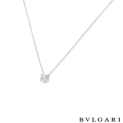 Bvlgari White Gold Diamond Corona Necklace 1.02CT H/if