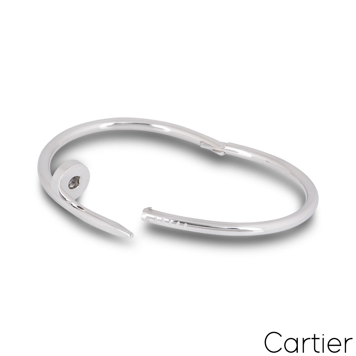 Cartier White Gold Plain Juste Un Clou Bracelet Size 20 B6048320