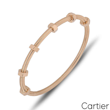 Cartier Rose Gold Ecrou De Cartier Bracelet Size 20 B6049520