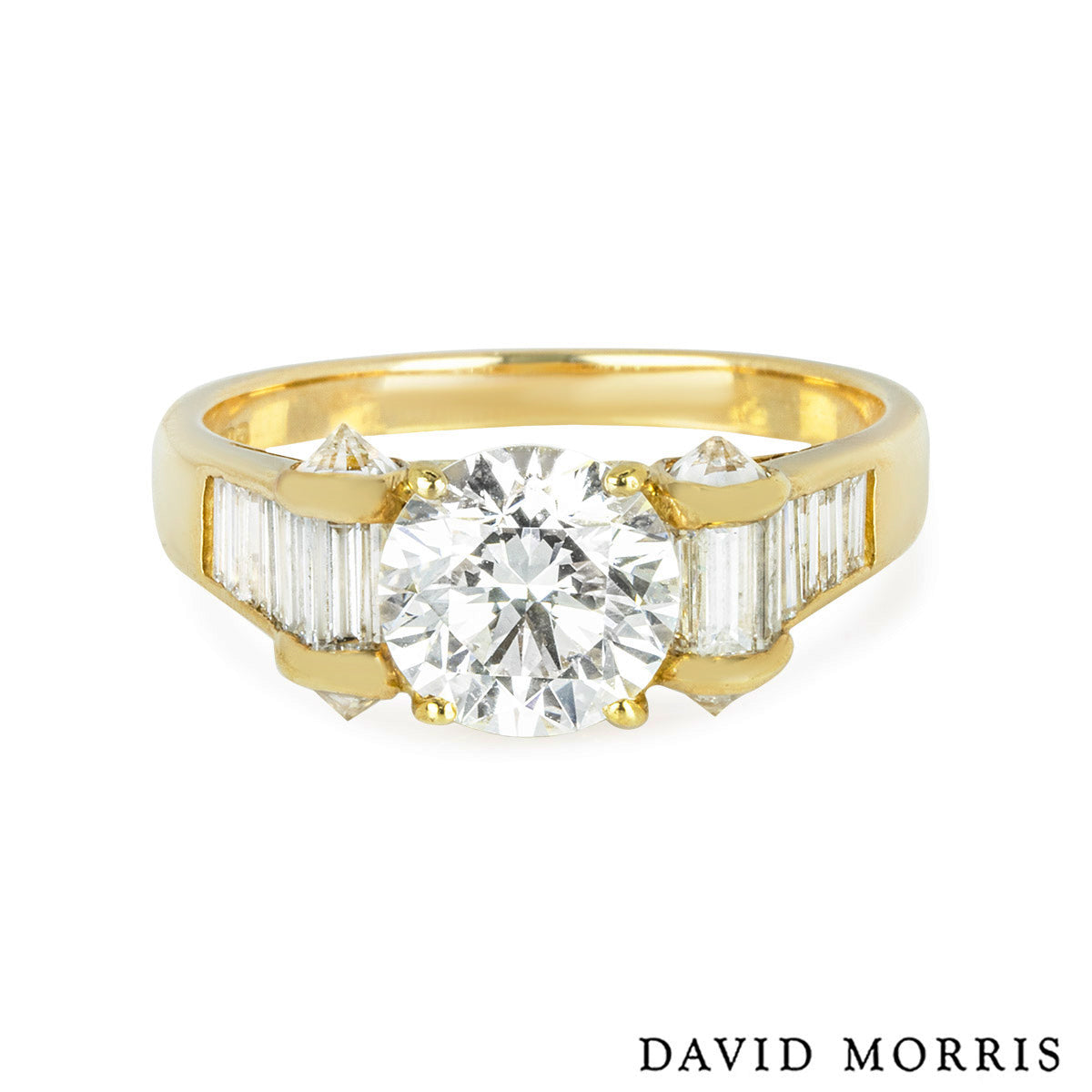 David Morris Yellow Gold Diamond Ring 1.40CT H/VS1