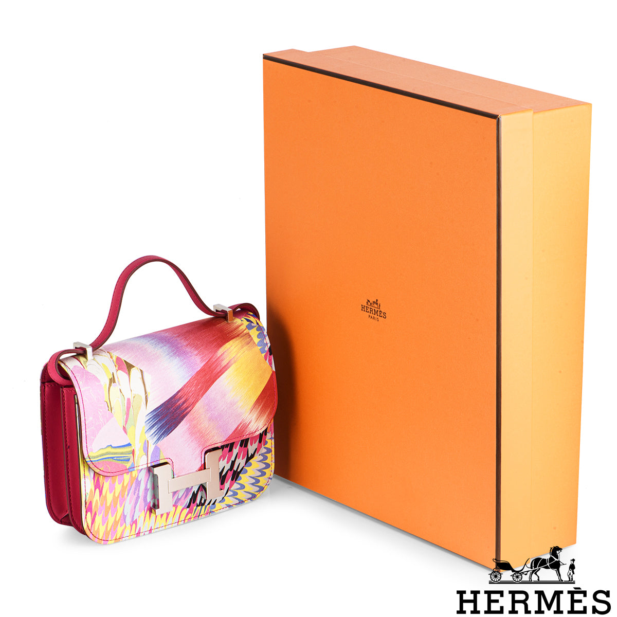 Hermès Limited Edition Constance 18CM Marble Silk Phw