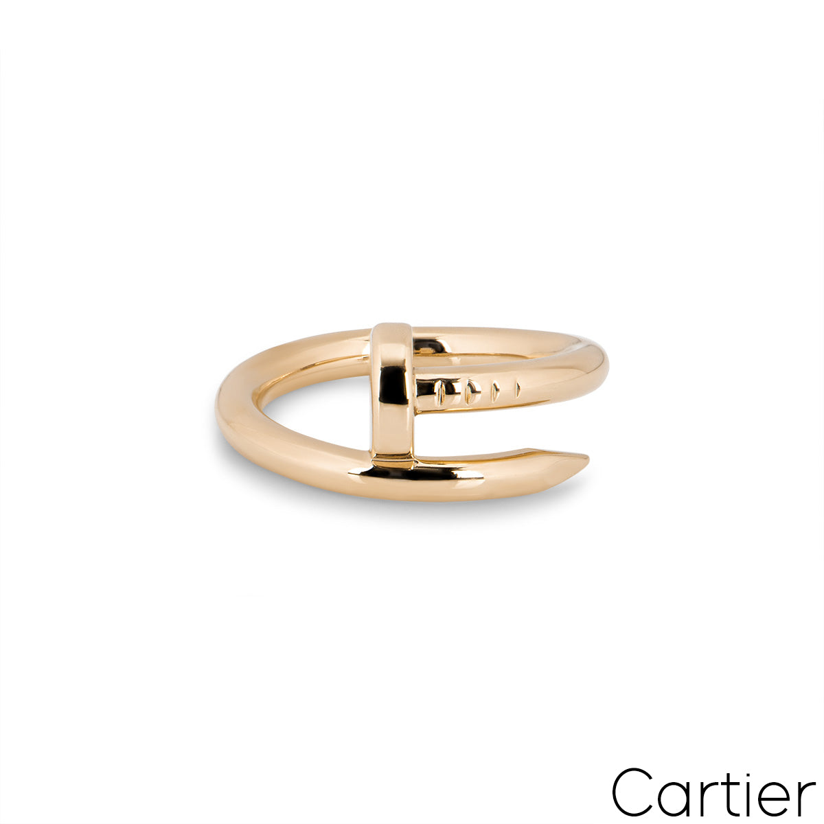 Cartier 18K Rose Gold Plain Juste Un Clou Ring Size 52 B4092500