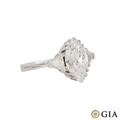 White Gold Marquise Diamond Ring 3.42CT D/VVS2