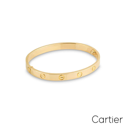 Cartier Yellow Gold Plain Love Bracelet Size 20 B6035520