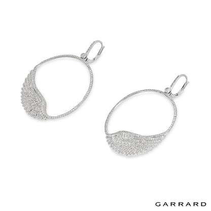 Garrard White Gold Wings Classic Diamond Earrings