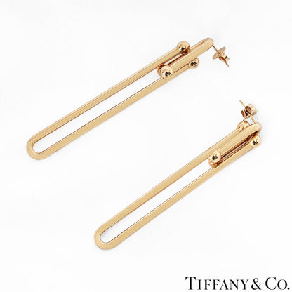 Tiffany & Co. Rose Gold Hardware Double Long Link Earrings 63982407