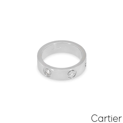 Cartier Platinum Diamond Love Ring Size 51 B4046700