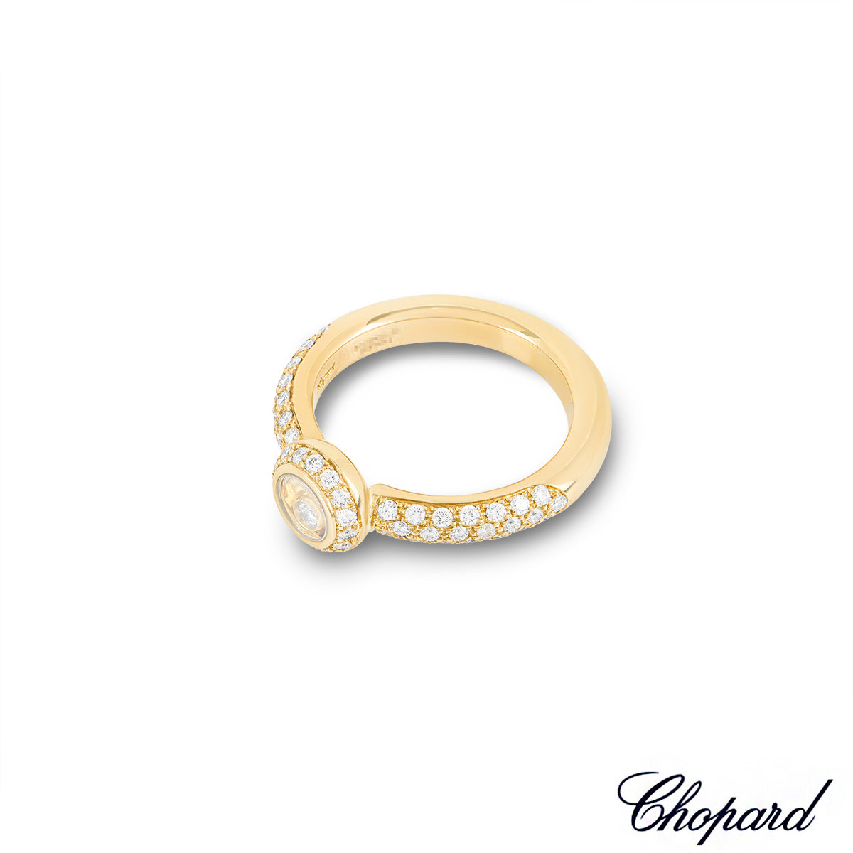 Chopard Yellow Gold Happy Diamonds Ring 82/2902-0110