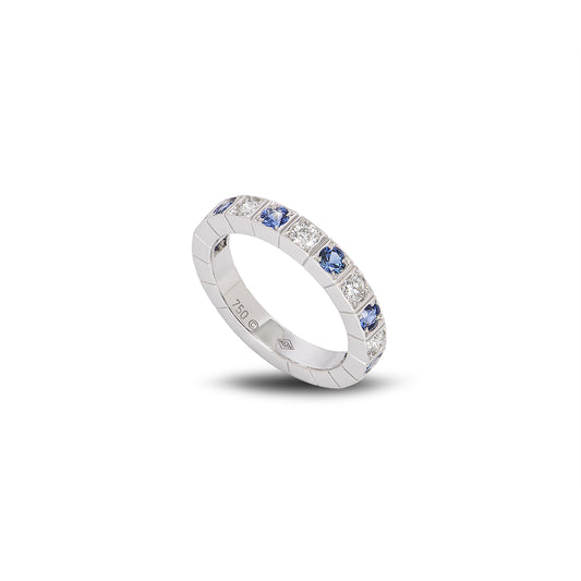 Cartier White Gold Diamond & Sapphire Lanieres Ring