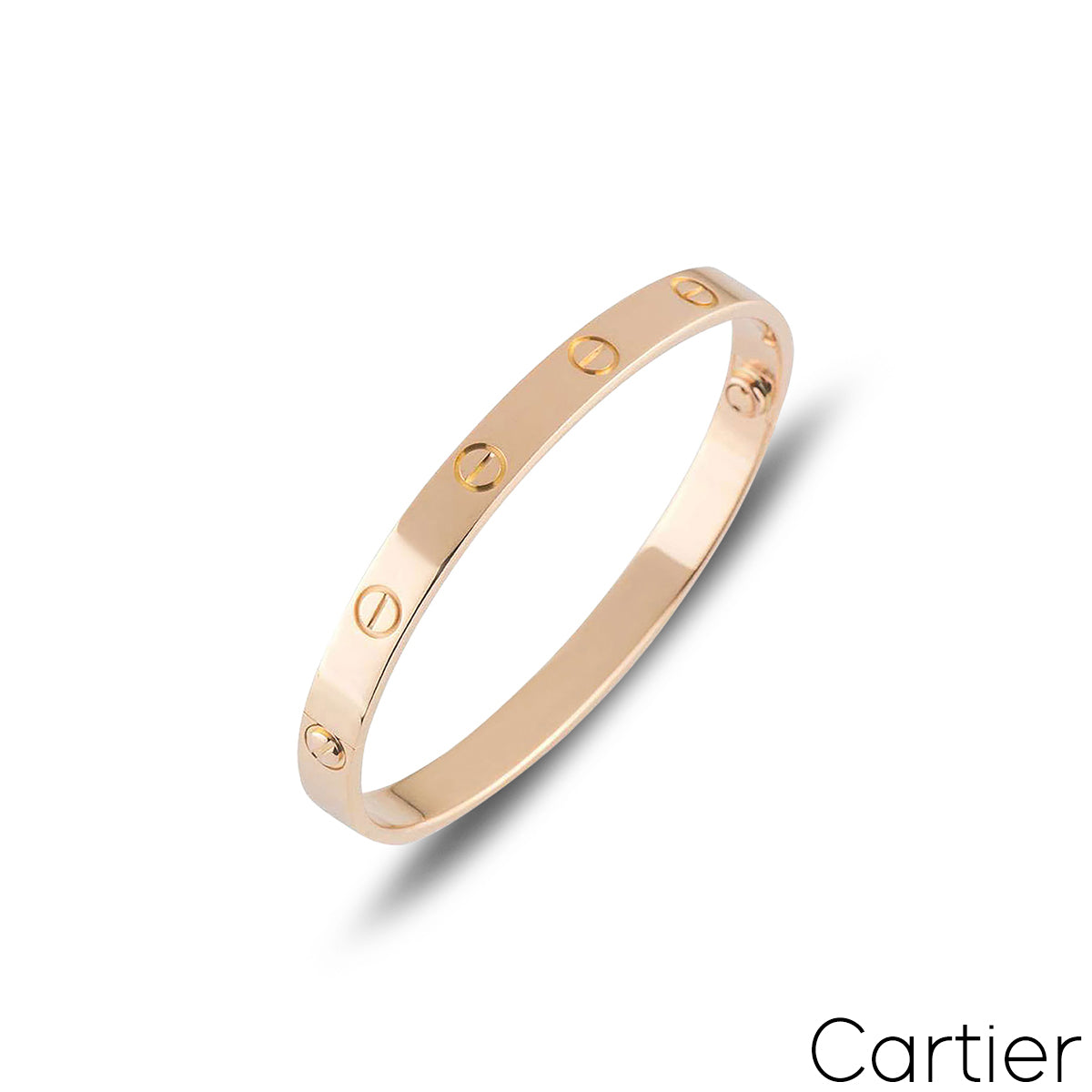 Cartier Rose Gold Plain Love Bracelet Size 16 B6035616