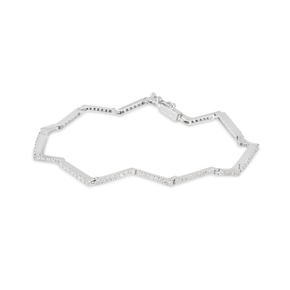 White Gold Diamond Line Bracelet 1.02CT Tdw