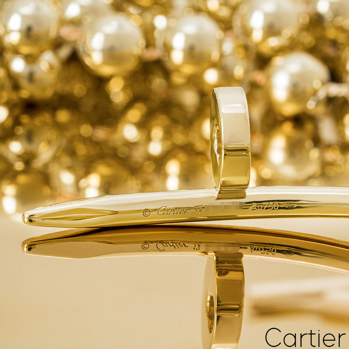 Cartier Yellow Gold Plain Juste Un Clou Bracelet Size 17 B6048217