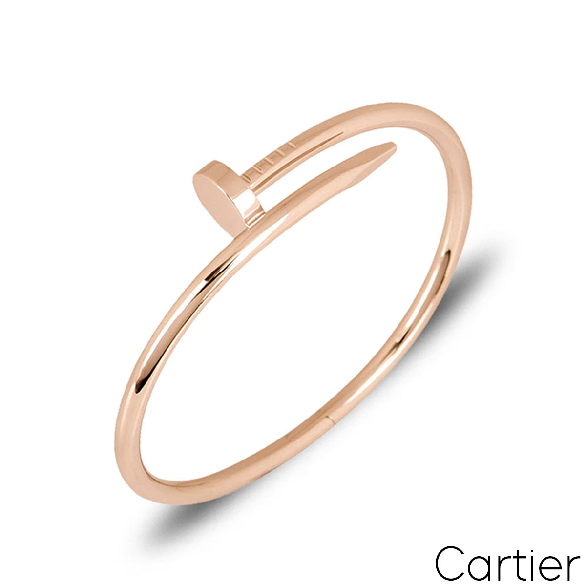 Cartier Rose Gold Plain Juste Un Clou Bracelet Size 19 B6048119