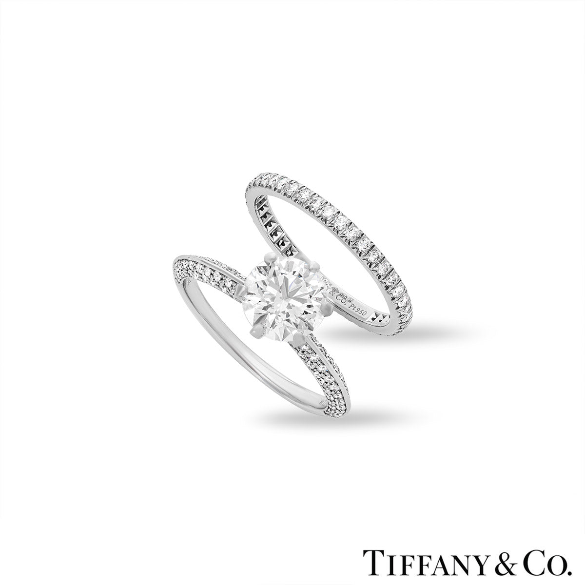 Tiffany & Co. Platinum Diamond Bridal Set 1.60CT F/VVS2 Xxx