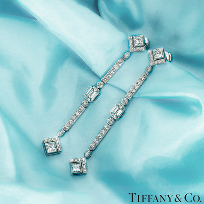 Tiffany & Co. Platinum Diamond Drop Earrings