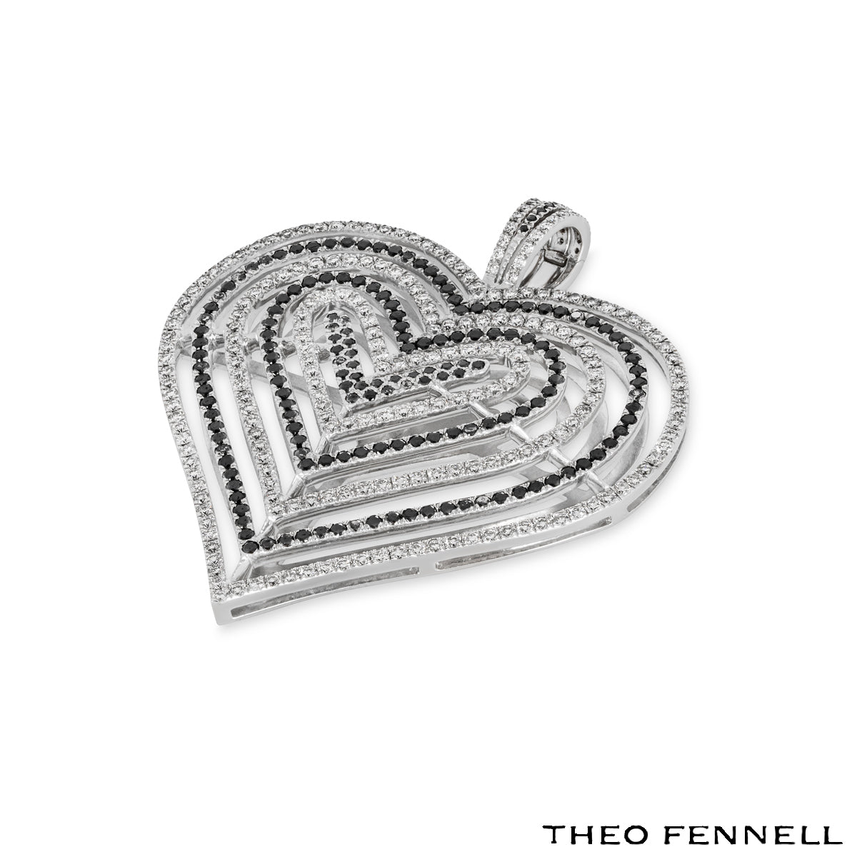 Theo Fennell White Gold Diamond Heart Pendant 2.62CT Tdw