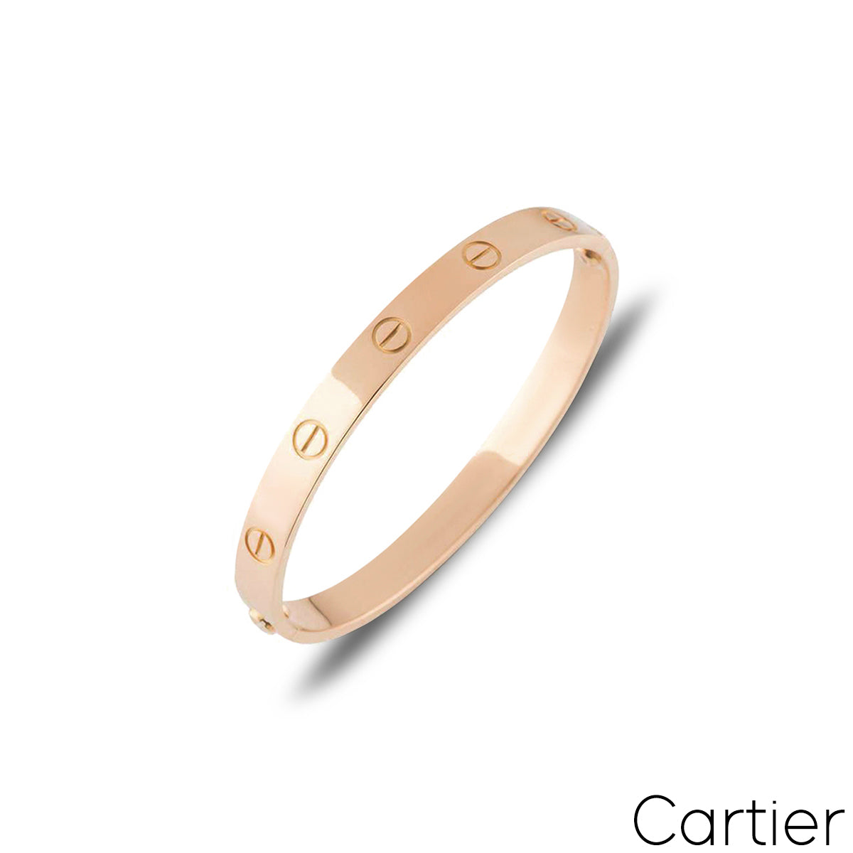 Cartier Rose Gold Plain Love Bracelet Size 16 B6035616