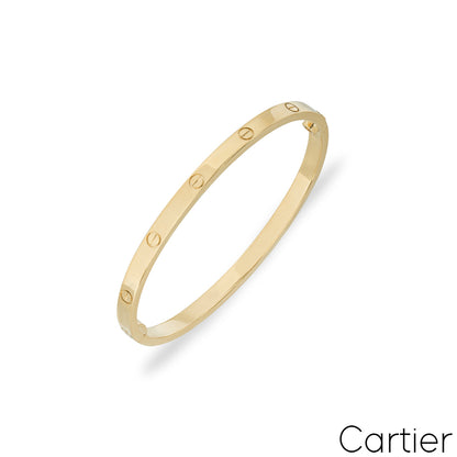 Cartier Yellow Gold Plain Sm Love Bracelet Size 17 B6047517