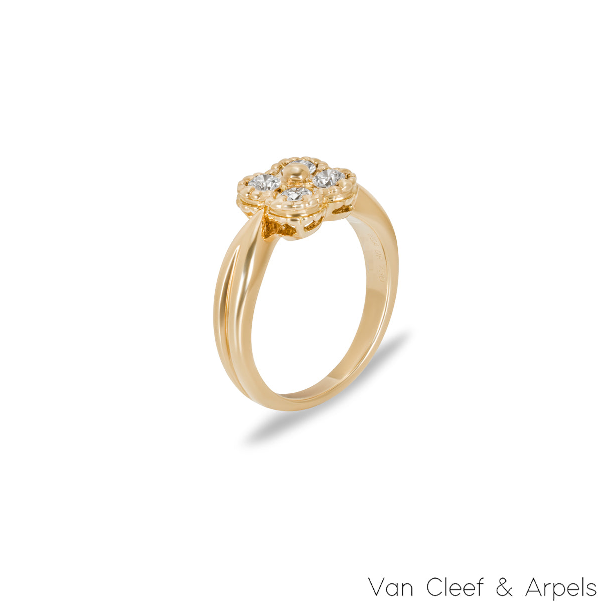 Van Cleef & Arpels Yellow Gold Diamond Arno Ring