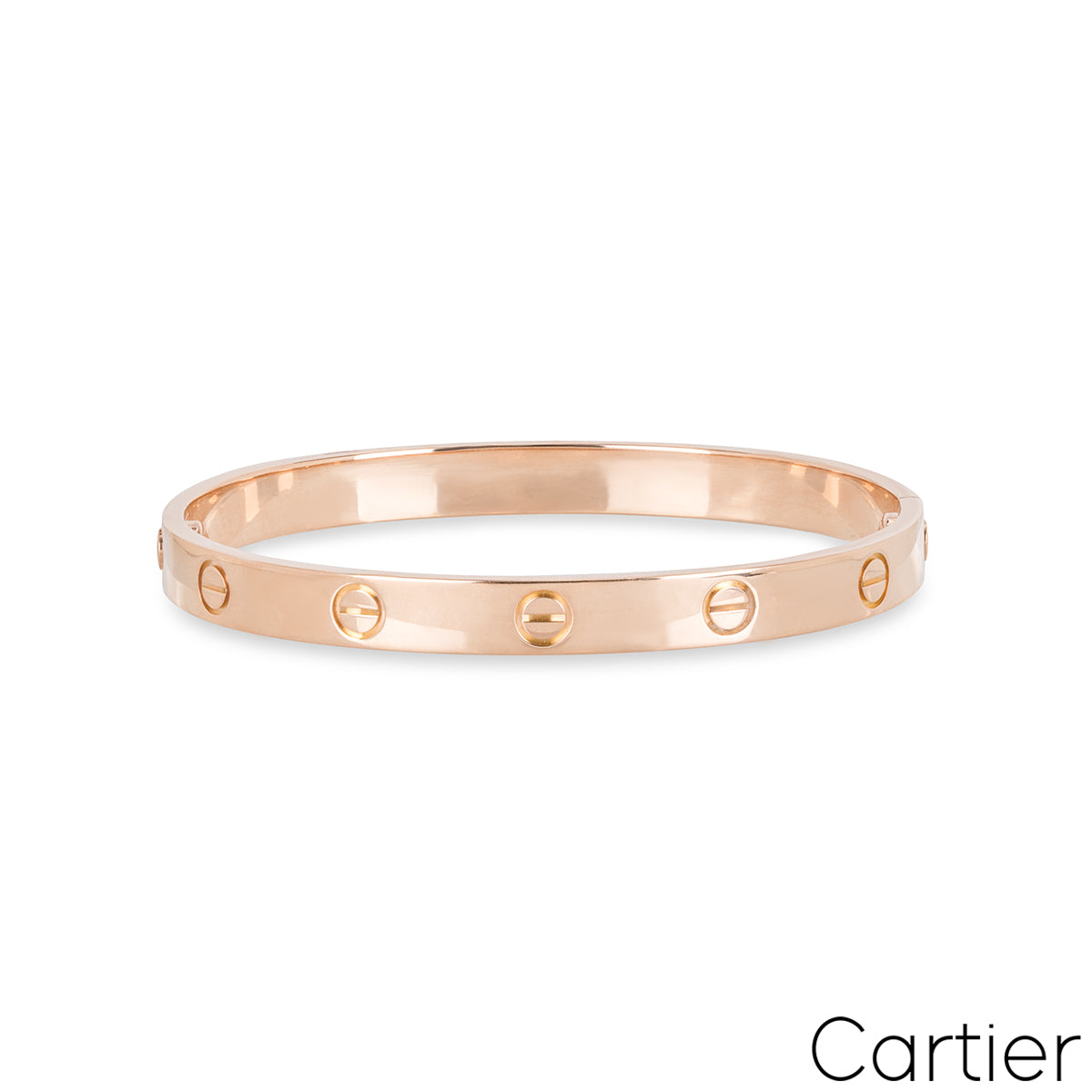 Cartier Rose Gold Plain Love Bracelet Size 20 B6035620