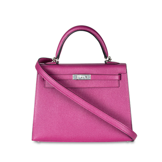 Hermés Kelly Sellier 25CM Rose Pourpre Epsom Phw