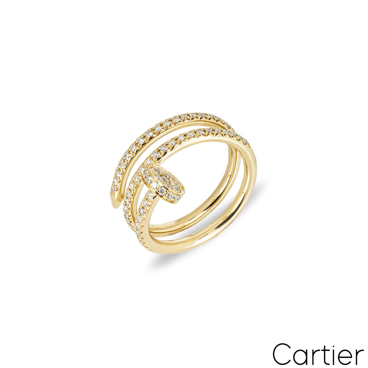 Cartier Gold Diamond Juste Un Clou Ring Size 50 B4211900