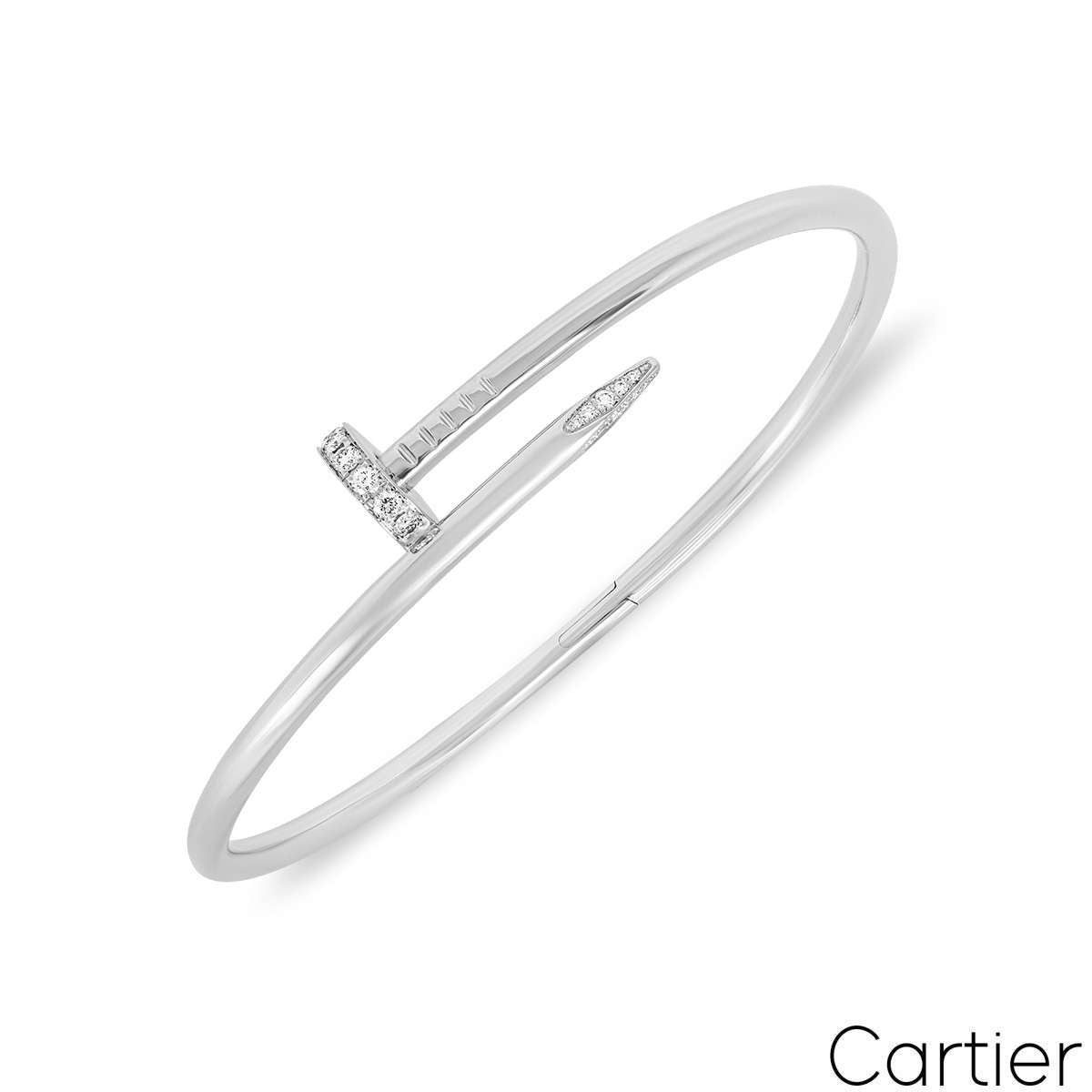 Cartier White Gold Diamond Juste Un Clou Bracelet Size 20 B6048720