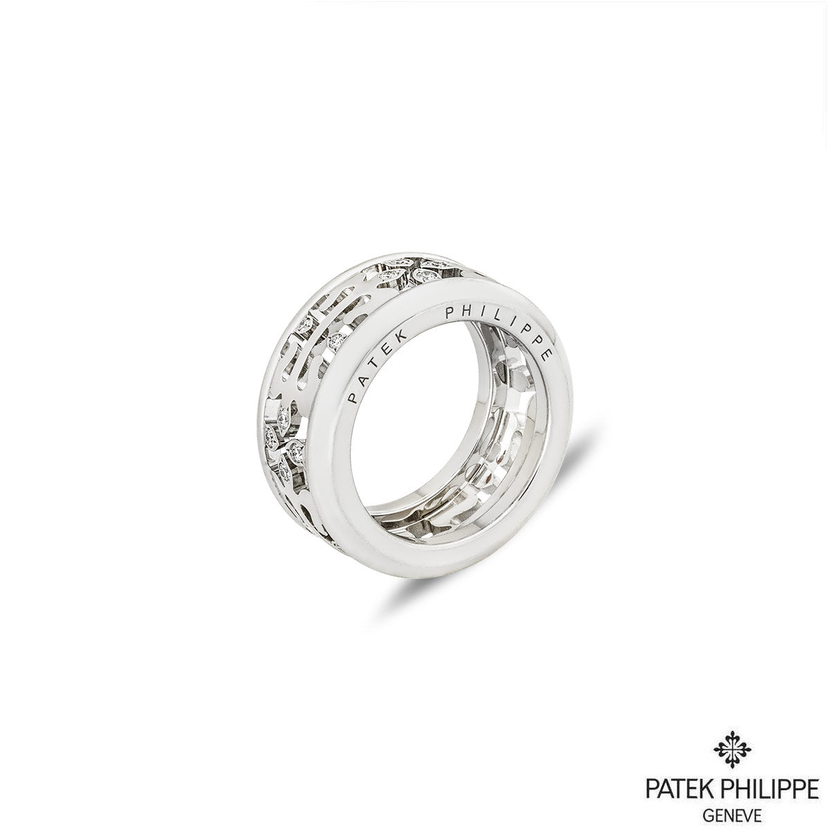 Patek Philippe White Gold Calatrava Cross Diamond Ring