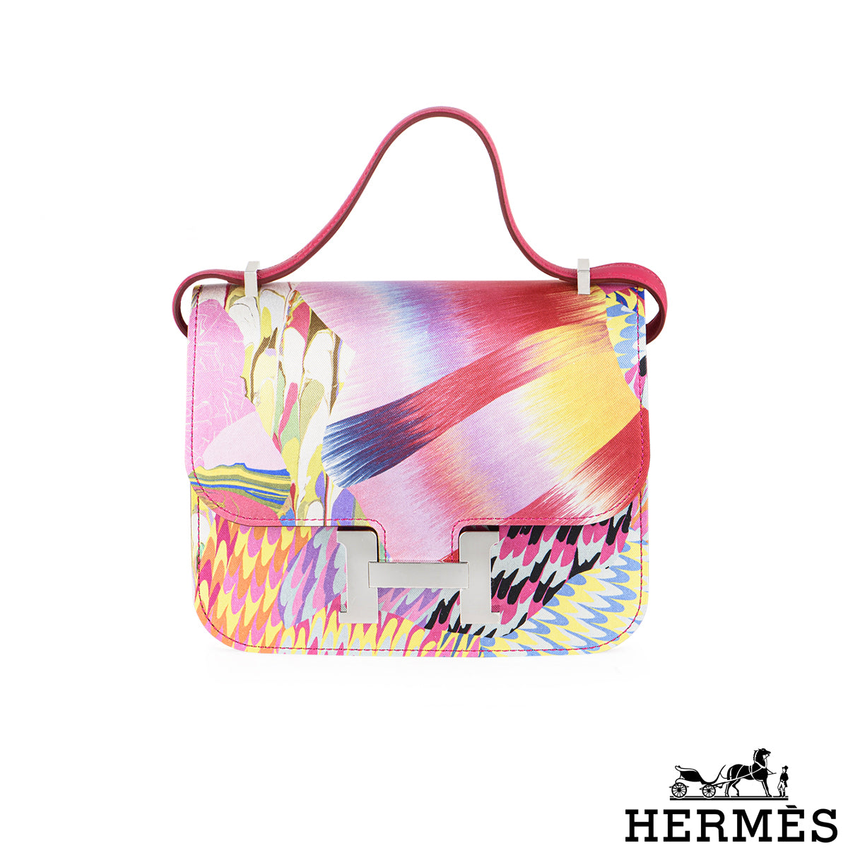 Hermès Limited Edition Constance 18CM Marble Silk Phw