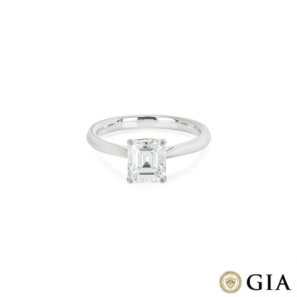 Platinum Emerald Cut Diamond Ring 1.51CT E/VS2