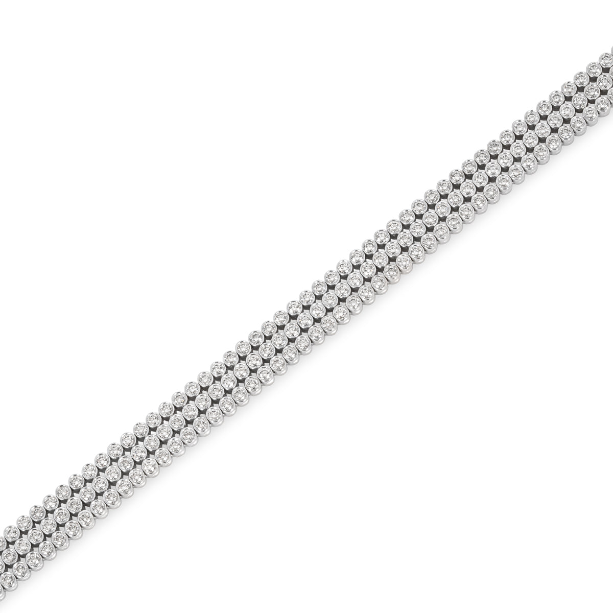 Tiffany & Co. Platinum Diamond Jazz Three-Row Bracelet